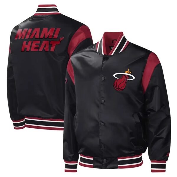 Miami Heat Force Play Varsity Satin Jacket