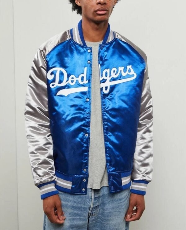 Dallas Dodger La Blue and Grey Varsity Jacket