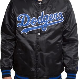 Dodgers Black Satin Jacket