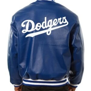 Dodgers Royal Blue Bomber Leather Jacket