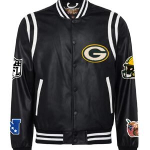 Green Bay Packers Jeff Hamilton Vegan Leather Jacket