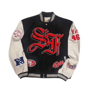 Jeff Hamilton San Francisco 49ers Black Wool Varsity Jacket