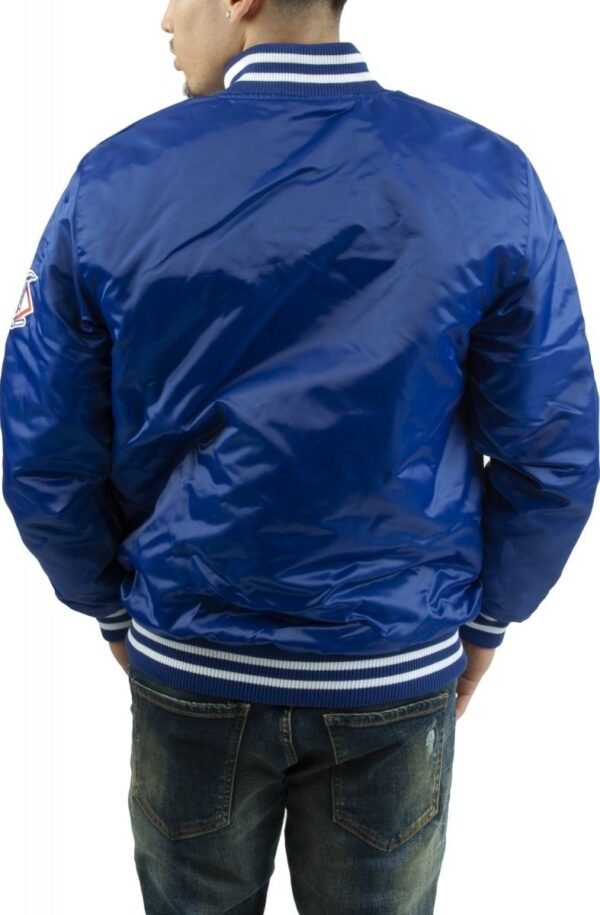 LA Dodgers National Blue Satin Varsity Jacket