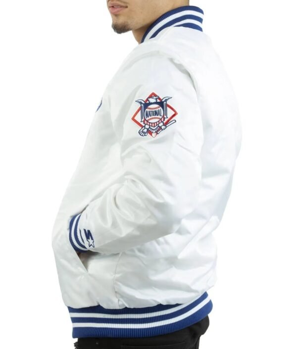 LA Dodgers National Blue Satin Varsity Jacket
