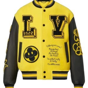 Louis Vuitton Letterman Yellow and Black Varsity Jacket