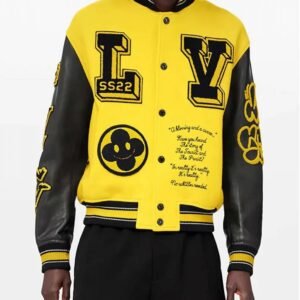 Louis Vuitton Letterman Yellow and Black Varsity Jacket