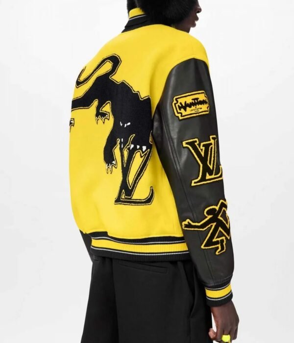 Louis Vuitton Letterman Yellow and Black Varsity Jacket
