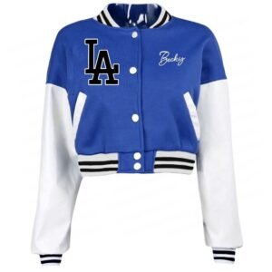 LA Cropped Becky G Letterman Varsity Jacket