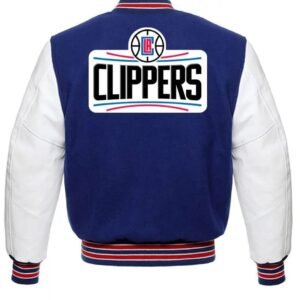 Los Angeles Clippers Basketball Blue and White Jacket