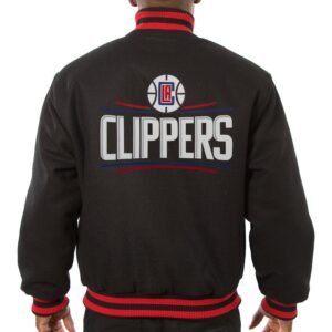 Los Angeles Clippers Black Wool Varsity Jacket