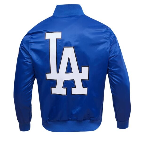 LA Dodgers Big Logo Blue Satin Jacket