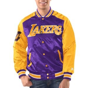 Los Angeles Lakers Renegade Purple & Yellow Satin Jacket