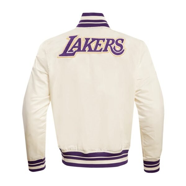 Los Angeles Lakers Retro Classic Rib Satin Varsity Jacket