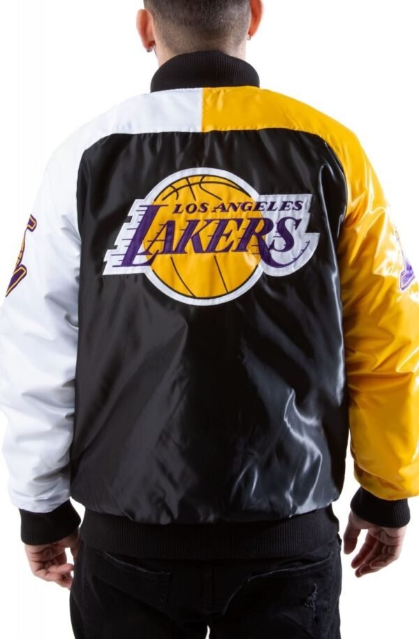 Los Angeles Lakers Tri-Color Varsity Satin Jacket