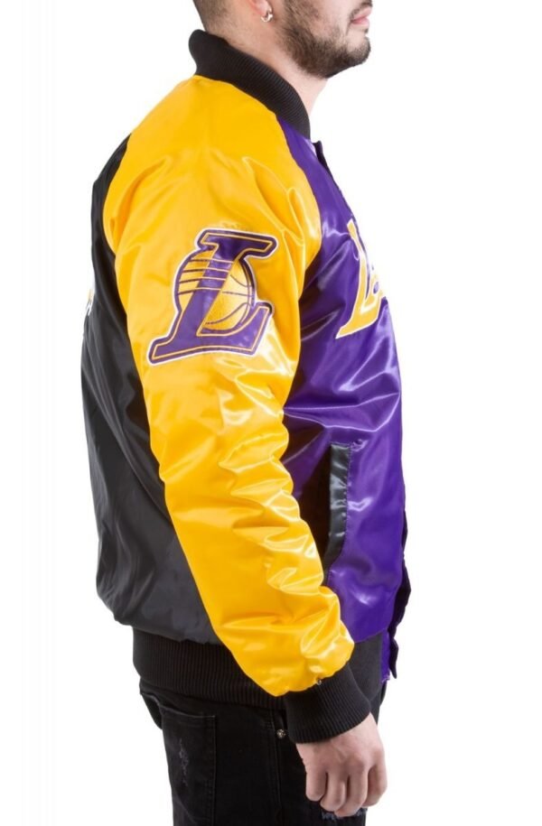 Los Angeles Lakers Tri-Color Varsity Satin Jacket