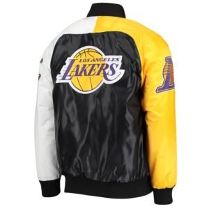 Los Angeles Lakers Tricolor Satin Varsity Jacket