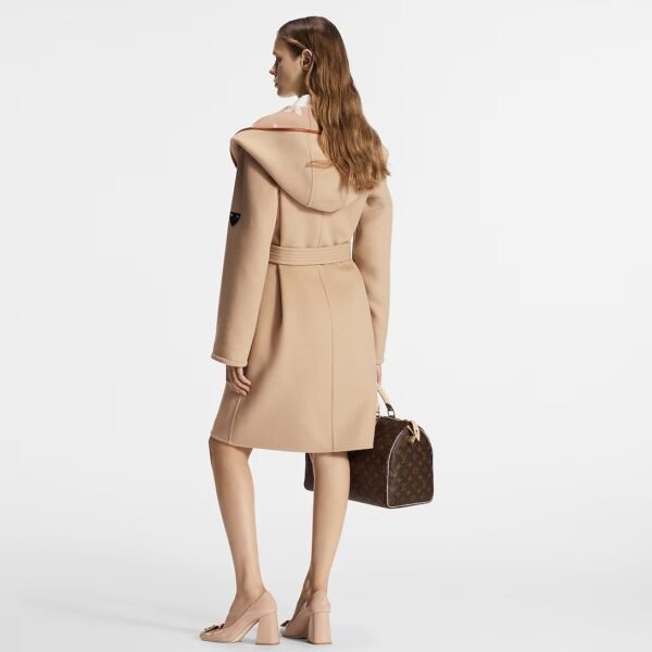 Louis Vuitton Belted Double Face Hooded Wrap Coat