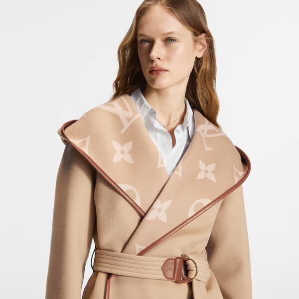 Louis Vuitton Belted Double Face Hooded Wrap Coat