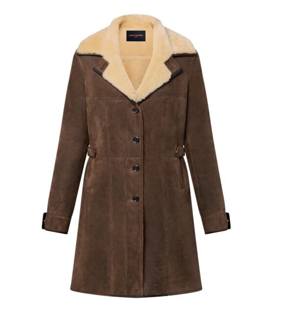 Louis Vuitton Button-Up Shearling Coat