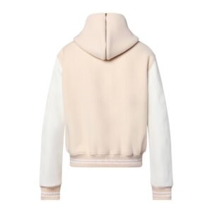 Material: 100% Real Wool Color: Milky White Inner: Soft Viscose Lining Closure: Snap-Tab Button Closure Sleeves: Real Leather Sleeves Collar: Sailor-Style Collar Cuffs: Rib-knitted Cuffs Pockets: Two at Front and One Inside Availability: In Stock