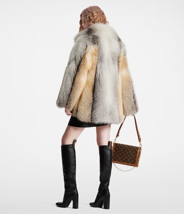 Louis Vuitton Herringbone Fox Fur Coat