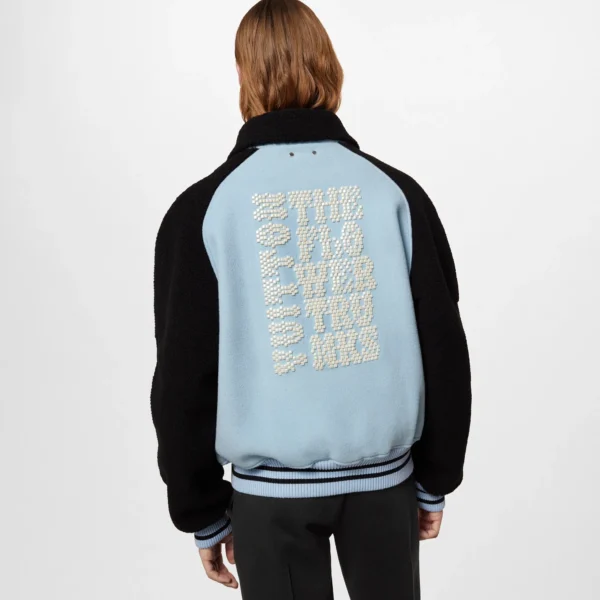 Louis Vuitton Shearling Wool Varsity Blouson Jacket