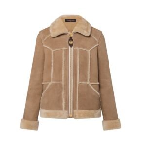 Louis Vuitton Topstitched Shearling Coat