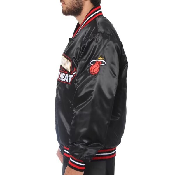 Miami Heat Black NBA Finals Champions Full-snap Jacket