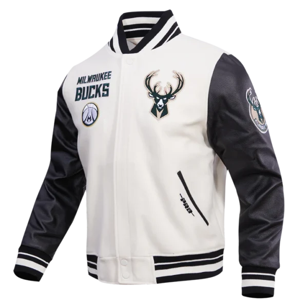 Milwaukee Bucks Retro Classic Rib Wool Varsity Jacket