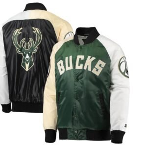 Milwaukee Bucks Tricolor Remix Satin Jacket