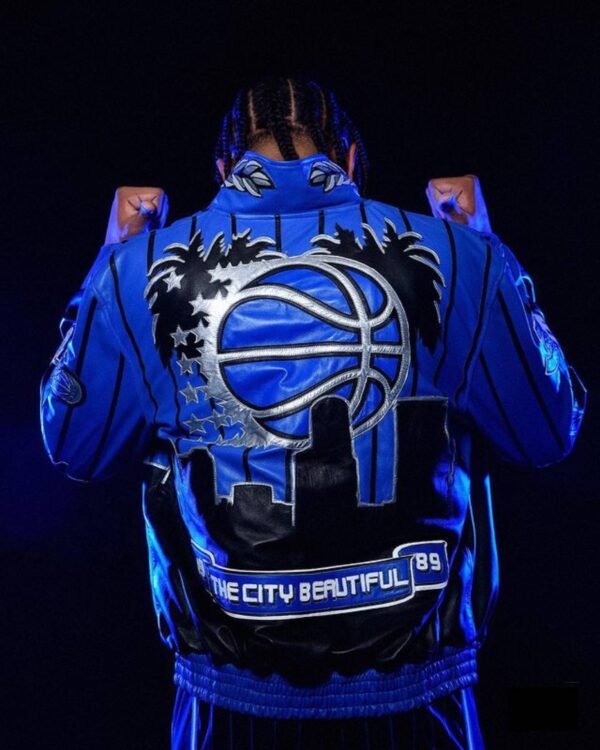 Orlando Magic x Jeff Hamilton NBA Blue Varsity Jacket