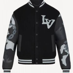 The Kid Laroi Wrong Camo Chains Lv Varsity Jacket