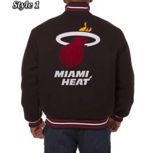 Miami Heat Black Wool Varsity Jacket