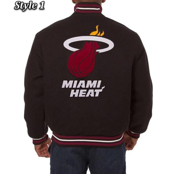 Miami Heat Black Wool Varsity Jacket