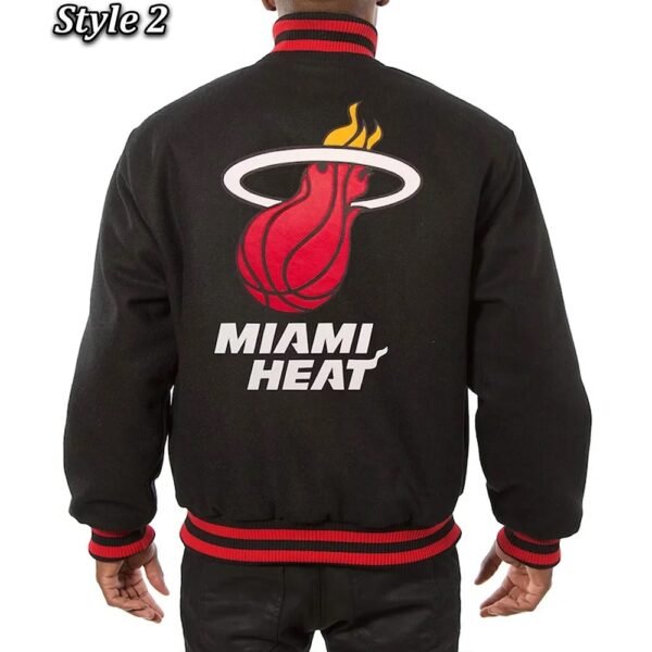 Miami Heat Black Wool Varsity Jacket