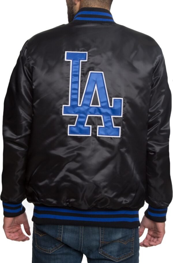 Dodgers Black Satin Jacket