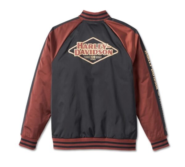 Harley Davidson 120th Anniversary Satin Varsity Jacket