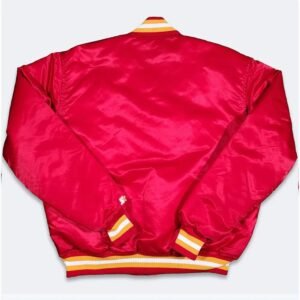 90s Houston Rockets Red Satin Jacket.