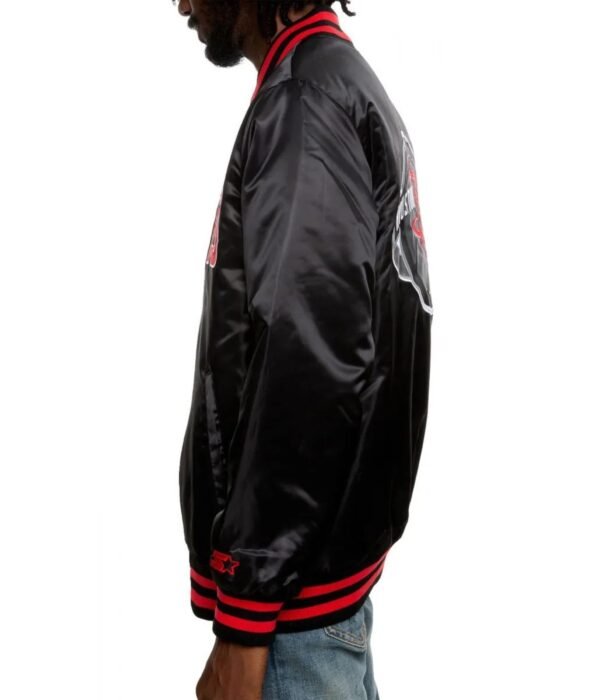 Bomber Houston Rockets Satin Black Jacket