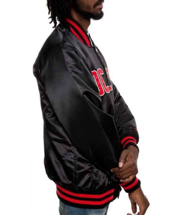 Bomber Houston Rockets Satin Black Jacket