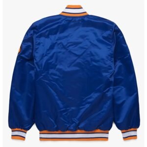 Hardwood Classics NY Knicks Blue Satin Jacket