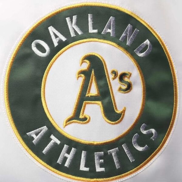 Clean-Up Hitter Oakland Athletics White and Green Jacket