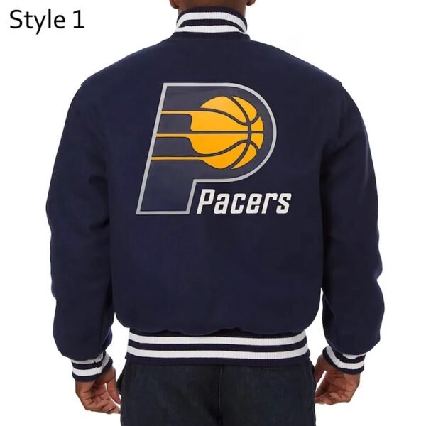 Indiana Pacers Varsity Navy Wool Jacket