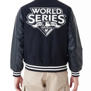 MLB New York Yankees World Series Black Varsity Jacket