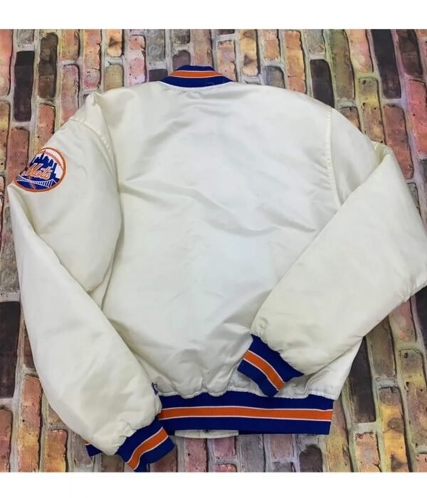 Mets New York Blue and White Satin Jacket