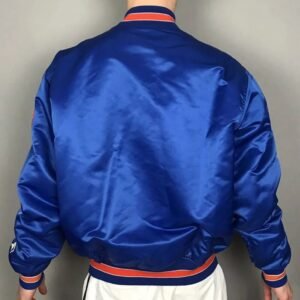 Mets New York Blue and White Satin Jacket