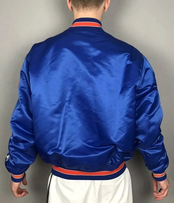 Mets New York Blue and White Satin Jacket