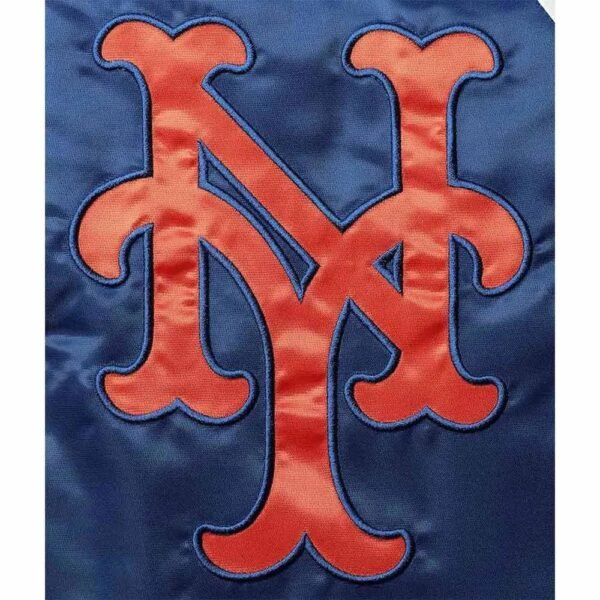 NY Mets Raglan Full-Snap Satin Jacket
