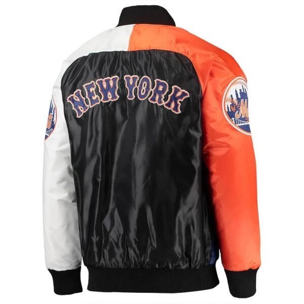 NY Mets Raglan Full-Snap Satin Jacket