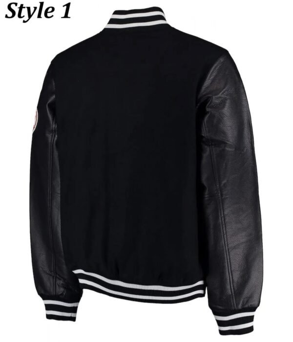 NY Yankees Varsity Wool Leather Black Jacket